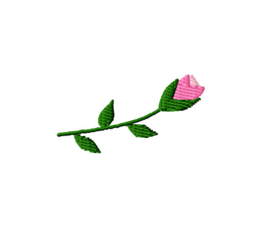 rose rosebud machine embroidery design